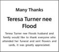 Teresa Turner nee Flood