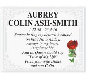 AUBREY COLIN ASH-SMITH